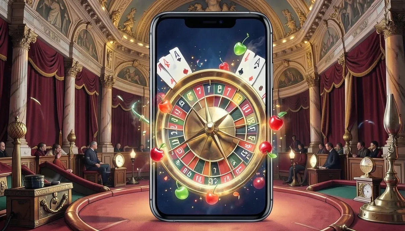 Julius Casino mobile lobby on a smartphone